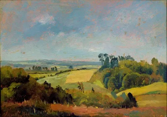 Johan T. Lundbye | Near Høbjerg - 1840 | Indrammet kunsttryk | Danmarks Guldalder | formida