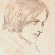 Johan T. Lundbye | Porträt des Malers Lorenz Frølich - 1840 | Gerahmter Kunstdruck | Goldenes Zeitalter Dänemark | formida