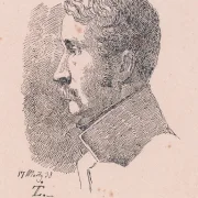 Johan T. Lundbye | Oberst C.C. Lundbye - 1838 | Indrammet kunsttryk | Danmarks Guldalder | formida