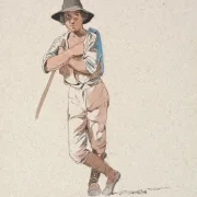 Johan T. Lundbye | Stående hyrdedreng - 1845 | Indrammet kunsttryk | Danmarks Guldalder | formida