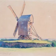 Johan T. Lundbye | Stubmølle ved Kalundborg - 1846 | Indrammet kunsttryk | Danmarks Guldalder | formida