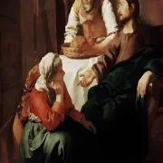 Johannes Vermeer | Christus im Hause von Martha und Maria - 1654 | Giclée Kunstdruck gerahmt