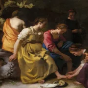 Johannes Vermeer | Diana und ihre Gefährtinnen – 1653 | Gerahmter Kunstdruck | Barock | formida