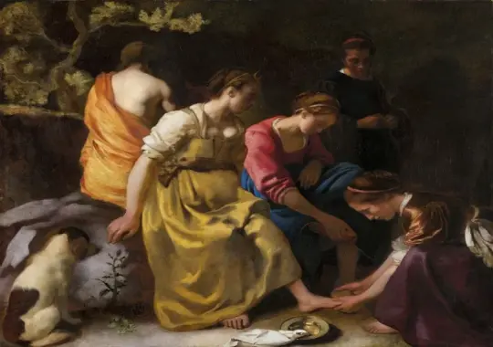 Johannes Vermeer | Diana og hendes nymfer - 1653 | Indrammet kunsttryk | Barok | formida