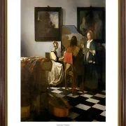 Johannes Vermeer | Koncerten - 1665 | Gallery Edition | Indrammet kunsttryk | Barok