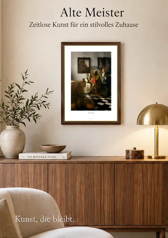Johannes Vermeer | Koncerten - 1665 | Gallery Edition | Indrammet kunsttryk | Barok