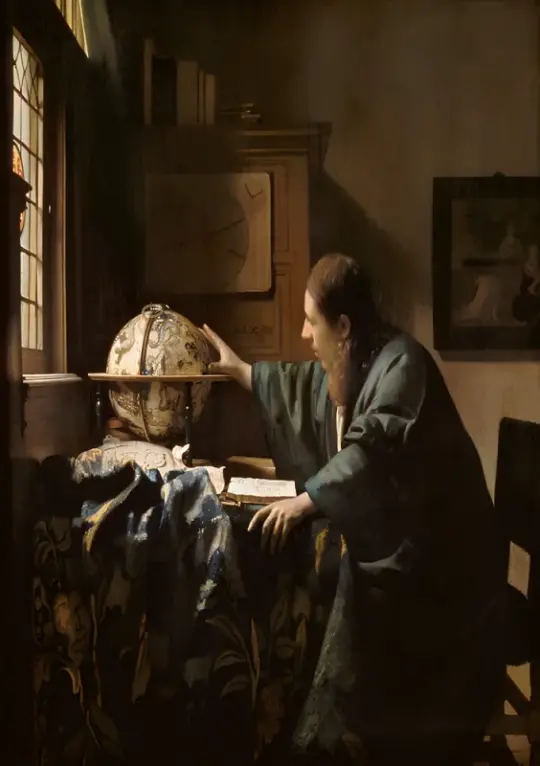 Johannes Vermeer | Der Astronom - 1668 | Giclée Kunstdruck gerahmt
