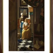 Johannes Vermeer | Der Liebesbrief - 1669 | Gallery Edition | Gerahmter Kunstdruck | Barock