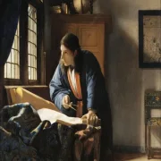 Johannes Vermeer | Der Geograph – 1669 | Giclée Kunstdruck gerahmt