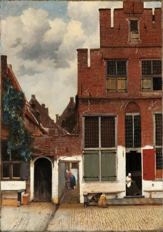 Johannes Vermeer | Kleine Straße - 1658 | Giclée Kunstdruck gerahmt