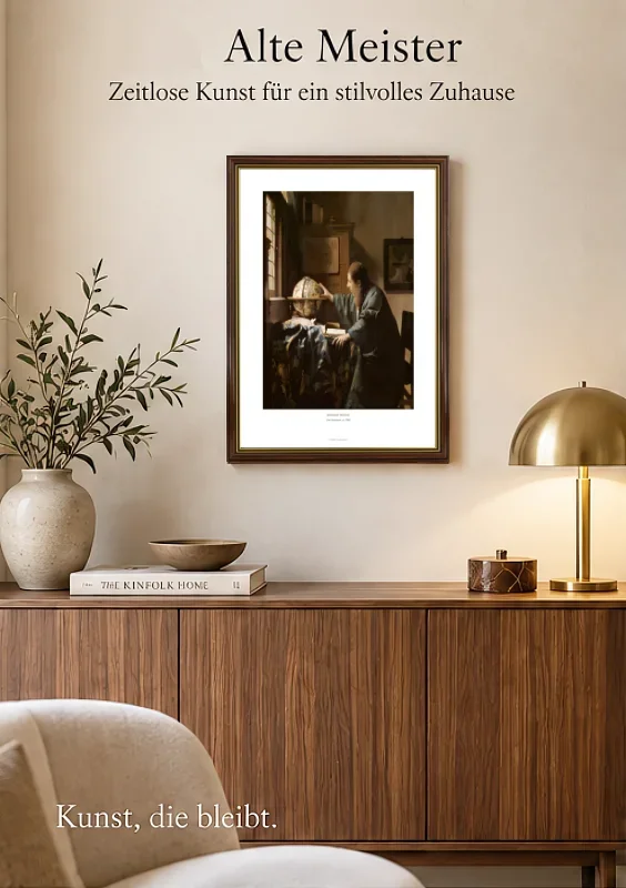 Johannes Vermeer | Astronomen - 1668 | Gallery Edition | Indrammet kunsttryk | Barok