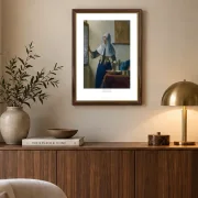Johannes Vermeer | Frau mit Wasserkrug - 1660 | Gallery Edition | Gerahmter Kunstdruck | Barock