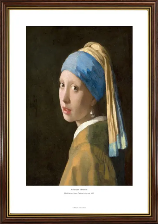 Johannes Vermeer | Mädchen mit dem Perlenohrring - 1665 | Gallery Edition | Gerahmter Kunstdruck | Barock