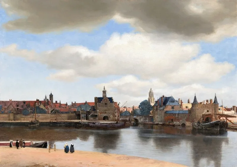 Johannes Vermeer | Udsigt over Delft - 1661 | Indrammet kunsttryk | Barok | formida