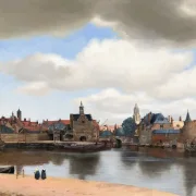Johannes Vermeer | Udsigt over Delft - 1661 | Indrammet kunsttryk | Barok | formida