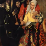 Johannes Vermeer | Die Kupplerin - 1656 | Giclée Kunstdruck gerahmt