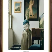 Johannes Vermeer | En ung kvinde på et Virginal - 1672 | Gallery Edition | Indrammet kunsttryk | Barok