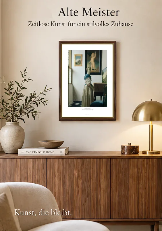 Johannes Vermeer | En ung kvinde på et Virginal - 1672 | Gallery Edition | Indrammet kunsttryk | Barok