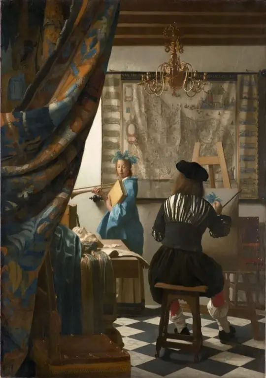 Johannes Vermeer | Die Kunst der Malerei – 1666 | Giclée Kunstdruck gerahmt