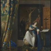 Johannes Vermeer | Allegorie des katholischen Glaubens - 1672 | Giclée Kunstdruck gerahmt