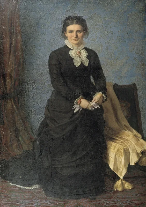 Jörgen Roed | Caroline Amalie Meldahl Ræder - 1881 | Gerahmter Kunstdruck | Goldenes Zeitalter Dänemark | formida