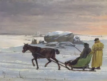Jörgen Roed | Jørgen Roed und Constantin Hansen - 1830 | Gerahmter Kunstdruck | Goldenes Zeitalter Dänemark | formida