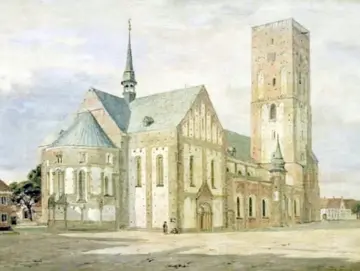 Jörgen Roed | Ribe Dom - 1836 | Gerahmter Kunstdruck | Goldenes Zeitalter Dänemark | formida
