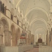 Jörgen Roed – Das Innere der Kathedrale von Ribe 1836  | Giclée Kunstdruck gerahmt
