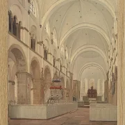 Jörgen Roed – Das Innere der Kathedrale von Ribe 1836  | Giclée Kunstdruck gerahmt