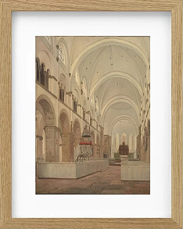 Jörgen Roed – Das Innere der Kathedrale von Ribe 1836  | Giclée Kunstdruck gerahmt