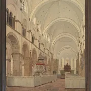 Jörgen Roed – Das Innere der Kathedrale von Ribe 1836  | Giclée Kunstdruck gerahmt