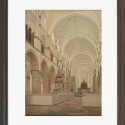 Jörgen Roed – Das Innere der Kathedrale von Ribe 1836  | Giclée Kunstdruck gerahmt