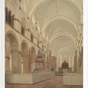 Jörgen Roed – Das Innere der Kathedrale von Ribe 1836  | Giclée Kunstdruck gerahmt