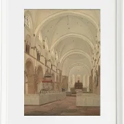 Jörgen Roed – Das Innere der Kathedrale von Ribe 1836  | Giclée Kunstdruck gerahmt