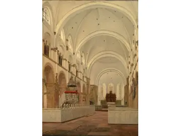Jörgen Roed | Das Innere der Kathedrale von Ribe – 1836 | Gerahmter Kunstdruck | Goldenes Zeitalter Dänemark | formida