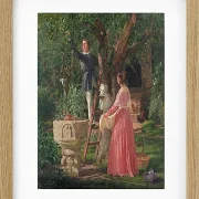 Jörgen Roed – Der Garten mit dem alten Taufbecken 1850  | Giclée Kunstdruck gerahmt
