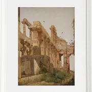Jörgen Roed – Der Hera-Tempel in Paestum, Italien 1838  | Giclée Kunstdruck gerahmt