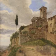 Jörgen Roed – Der Herkules-Tempel in Cori 1838  | Giclée Kunstdruck gerahmt