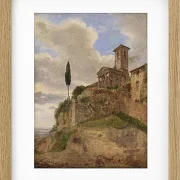 Jörgen Roed – Der Herkules-Tempel in Cori 1838  | Giclée Kunstdruck gerahmt