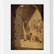 Jörgen Roed – Der Innenhof des Palazzo del Bargello. Florenz 1842  | Giclée Kunstdruck gerahmt