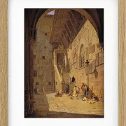 Jörgen Roed – Der Innenhof des Palazzo del Bargello. Florenz 1842  | Giclée Kunstdruck gerahmt