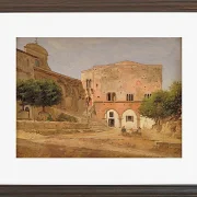 Jörgen Roed – Der Marktplatz in Priverno 1838 | Giclée Kunstdruck gerahmt