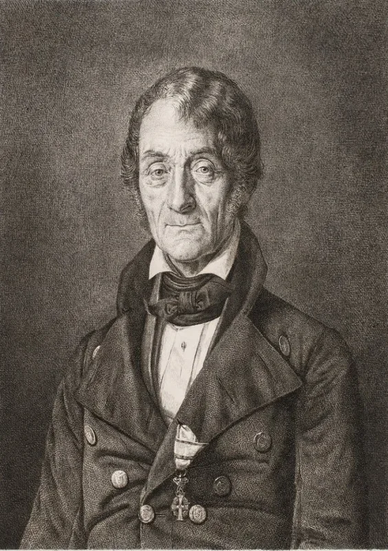 Jørgen Roed | Friedrich Georg Ernst Sarauw - 1845 | Indrammet kunsttryk | Danmarks Guldalder | formida