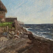 Jörgen Roed – Die Küste bei Hellebæk 1850 | Giclée Kunstdruck gerahmt