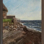 Jörgen Roed – Die Küste bei Hellebæk 1850 | Giclée Kunstdruck gerahmt