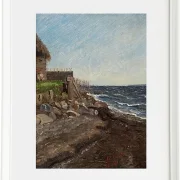 Jörgen Roed – Die Küste bei Hellebæk 1850 | Giclée Kunstdruck gerahmt