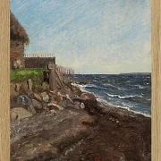 Jörgen Roed – Die Küste bei Hellebæk 1850 | Giclée Kunstdruck gerahmt