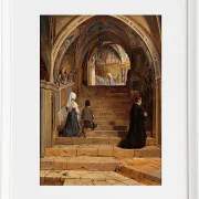 Jörgen Roed – Die Scala Santa im Kloster San Benedetto bei Subiaco 1857 | Giclée Kunstdruck gerahmt