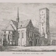 Jørgen Roed | Ribe Domkirke - 1842 | Indrammet kunsttryk | Danmarks Guldalder | formida