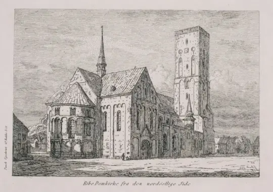 Jørgen Roed | Ribe Domkirke - 1842 | Indrammet kunsttryk | Danmarks Guldalder | formida